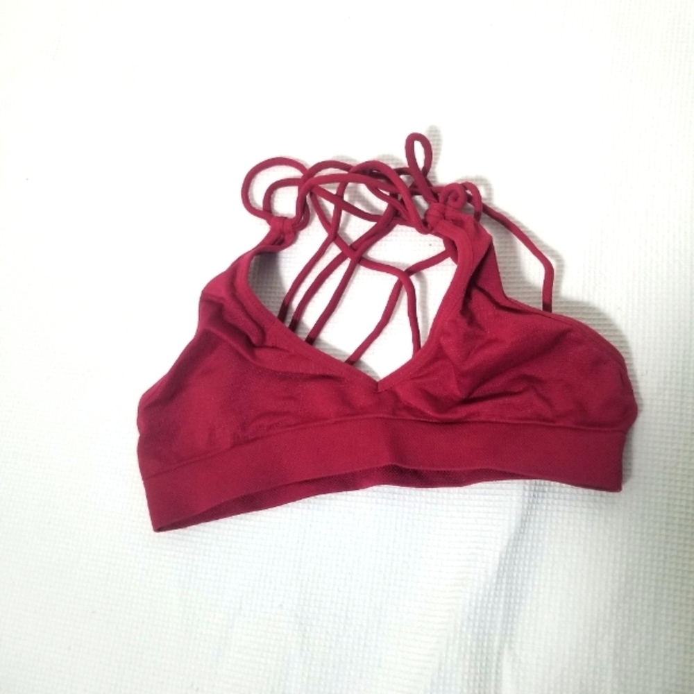 Women's Strappy Burgandy Bralette